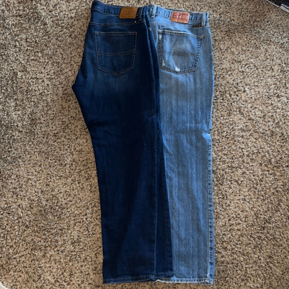 Lucky Brand Jeans - 38 x32 Dark Blue(slim fit) Light Blue (bootcut)